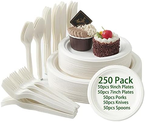 250PCS Compostable Paper...