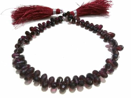 Grenat véritable perles facettées 4x6mm pour création bijoux