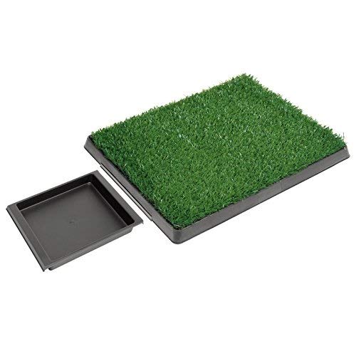 Synturfmats Indoor Pet Potty Patch Puppy Pee Training Pad, Deluxe 3 Pieces Dog Relief System with Drawer (20"x25")