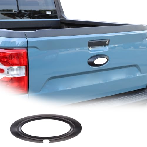Image of Car Tailgate Emblem Cover Trim Compatible with Ford Maverick 2022-2025, Rear Trunk Logo Back Badge Decoration Cover Trim ABS Exterior Accessories, Matt Black