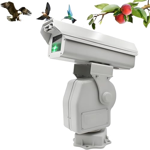 Urządzenie odstraszające ptaki, z kontrolą aplikacji, obrót o 360 stopni, dla gołębi, szpaków i wróbli, na lotniska i farmy słoneczne (StarrySky)