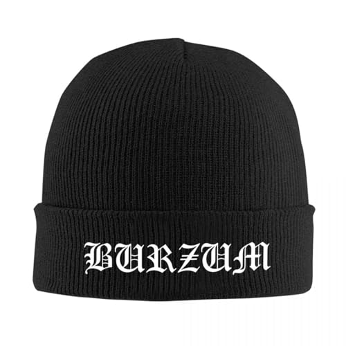 EIILHUED Logotipo de Burzum Gorros Gorros Calaveras Gorros Femenino Masculino Lindo Gorro Elástico Gorras Gráficas