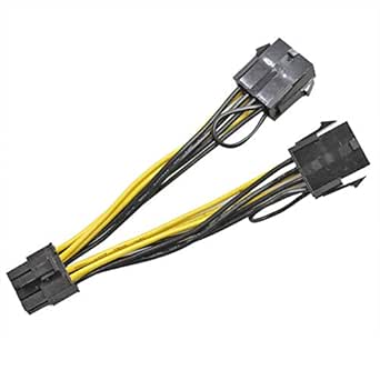 GinTai Graphics Card Power Cable GPU 8(Pin) Male to Dual PCIe 8-Pin Female Adapter for NVIDIA Tesla K80/M40/M60/P40/P100 030-0571-000 4inch(10cm) GPU to GPU/Câble d'alimentation Pour Carte graphique