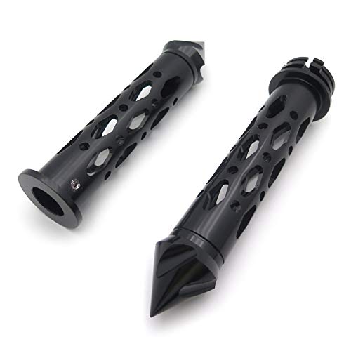 Smt-Cnc Billet 7/8''Spike Bar Ends Grips Compatible With Kawasaki Ninja Zx9 Zx10 Zx12 Zx14 Black Motorcycle [B012Htodek] #TOP2