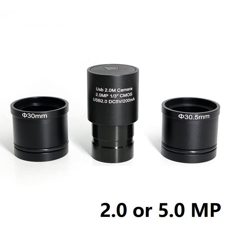 Microscope 2MP Or 5MP HD USB Camera Microscope Electronic Digital Eyepiece with Adapter Ring(5.0 MP)
