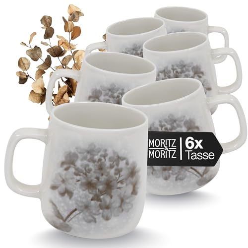 Moritz & Moritz BLOSSOM Kaffeetassen Set 6er - Kaffeebecher Porzellan...