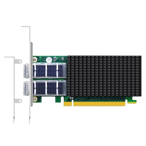 Ya en mundofriki.es: GLOTRENDS ST7338 Tarjeta de Red Ethernet 2 Puertos y 100 GB QSFP28 con Controlador Mellanox ConnectX-5, Interfaz PCIe 3.0 X16, RDMA (RoCE), no Infiniband