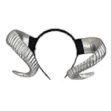 Hosfairy 1Pcs Halloween Sheep Horn Headband Costume Sheep Horn Hairband for Halloween Party Cosplay Headpiece Photo Props