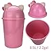 NBHUZEHUA 2 Gallons Cute Pink Kids Trash Can Bedroom Girls, Girl Room Nursery Bathroom Decor 3-7 Years Old, Small Trash Waste Bin Plastic Mini Garbage Can with Lid