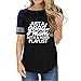 Produktbild Kolila T-Shirts Bluse Damen Sommer Casual Kurzarmshirts Tops Frauen Rundhals Leopard Spleißen Brief Drucken Oberteile Pullover Tunika