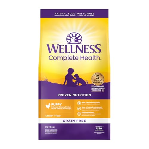 Wellness Complete Health Puppy Dry Dog Food, Grain Free, Natural,...