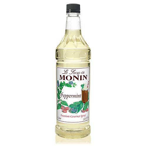 Monin - Peppermint Syrup, Cool Tingle of Candy Cane, Natural Flavors, Great