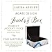 Laura Ashley Faux Agate Design Jewelry Box, Holds Necklaces, Earrings, Rings, Bracelets, and More, Hinge Style Opening, Sturdy & Durable Construction, Black Velvet Lining, 8