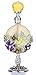 YUFENG Vintage Heart Shape Glass Bottle Light Yellow Birds Flower Pattern Decorative Handmade Jeweled Perfume Bottles for Living Room