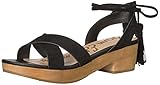 Beinbandage mit Fransen Sam Edelman Damen Jenna Sandalen mit Absatz, schwarz, 34 EU