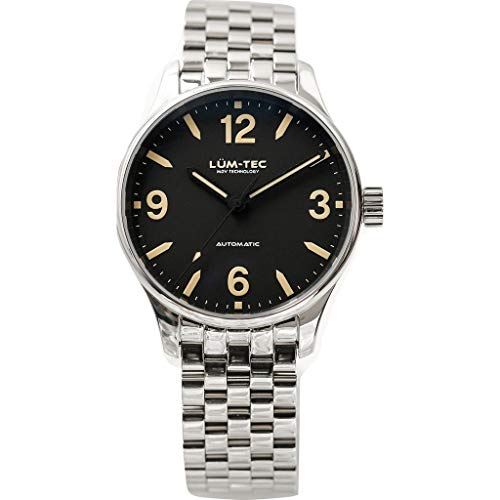 Lum-Tec C6 Automatic Wrist Watch | Polished Steel Wrist Watch Band