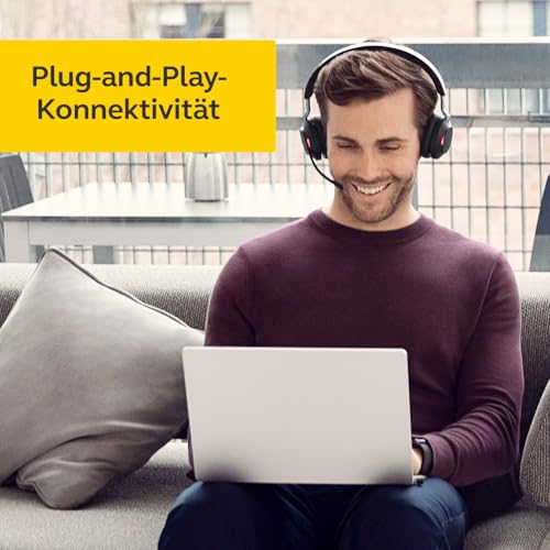 Jabra Evolve2 65 Wireless PC Headset – Noise Cancelling UC Certified Stereo Headphones with Long-Lasting Battery… – Ansicht 7