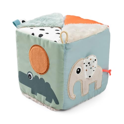 Image of Done by Deer Fold-Out Sensory Cube - Deer Friends - Colour Mix - Perfect for tummytime, Crawling Practice, or Seated Play - from 3 Months Baby Toys Educational Entertainment, a Baby Must Have
