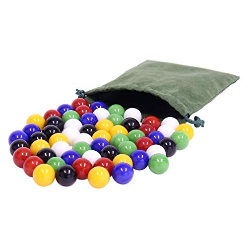 AmishToyBox.com Bag of 60 Glass Marbles - Replacement Marbles for