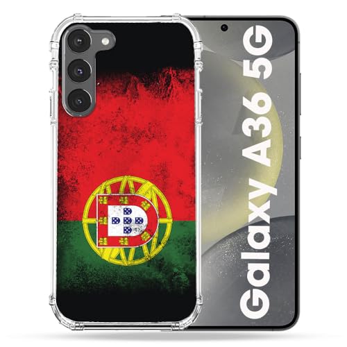 Coque Samsung Galaxy A36 5G robuste motif drapeau Portugal Cokitec