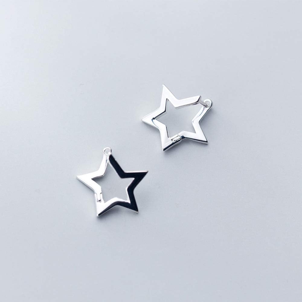 Minimalist Star Small Hoop Earrings 925 Sterling Silver for Women Cute Huggie Hoops Wedding Earring Fashion Jewelry Gifts for Best Friend Daughter Hypoallergenic - Image 5