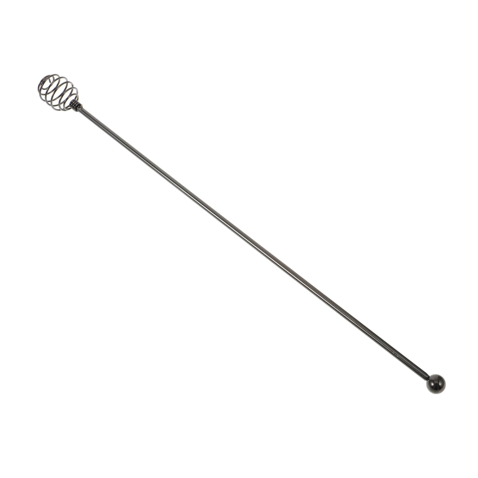 OUNONA Honey Stirrer Stick Stirring Silver Small Thin Rod Jar Mix Honey Spoons Fruits Jam Stirrer Household Honey Stir Black Stainless Steel re-usable