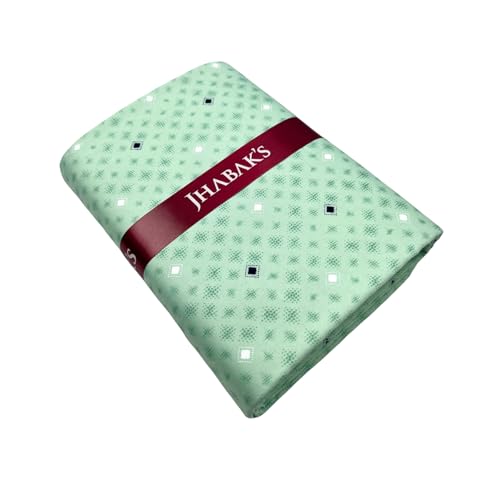 Image of JHABAK'S Unstitched Print Shirt Fabric for Men - Polycotton Material - 2.25 Meter Piece - 36 Inches Cloth - 163