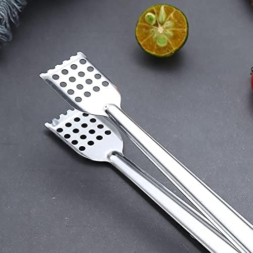 Silicium Titane métal Titane Cuisson en Acier Inoxydable Chaleur évider Barbecue Nourriture Cuisine Pince Alimentaire Pain Salade glaçon Pince Pince(BM)