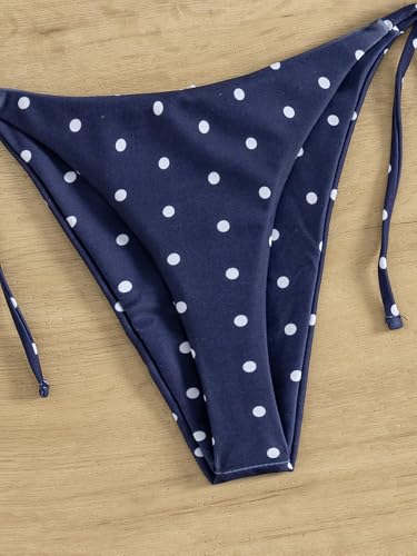 Image of Tainehs Women's Sexy Halter Thong Bikini Tie Two Sides Bottom Triangle Bikini Swimsuits