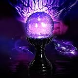 MUMTOP Halloween Crystal Ball,Gothic Purple Globe Lights Table Decoration