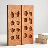 Amazon | 北枝園 菓子木型 チェリー材 木製 和菓子型 箱付き 季節の