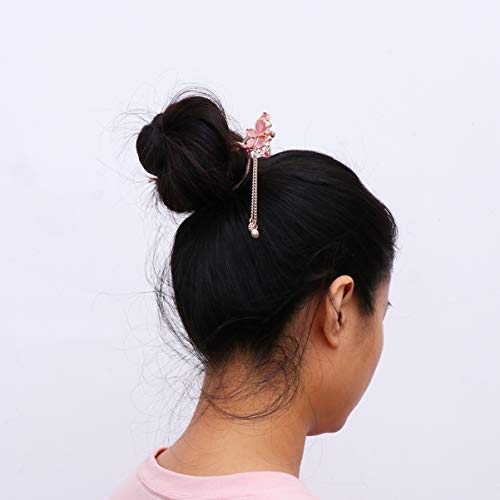 PIXNOR Retro Borboleta Flores Vara de Cabelo Estilo Tradicional ChinÃªs Pino de Cabelo para As Mulhe