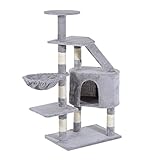 GUARDA TUS MUEBLES: Con postes de rascado envueltos con cuerdas duraderas de sisal natural, es perfecto para que tus gatos afilen sus garras y tus muebles no se rasquen.