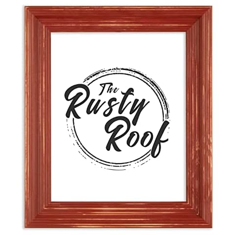The Rusty Roof-Distressed Cimarron Colonial Red-Solid Wood Picture Frame-8x10 Cover