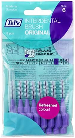 Tepe Interdental Brush, Purple 1.1mm (8 Pieces/Packet)