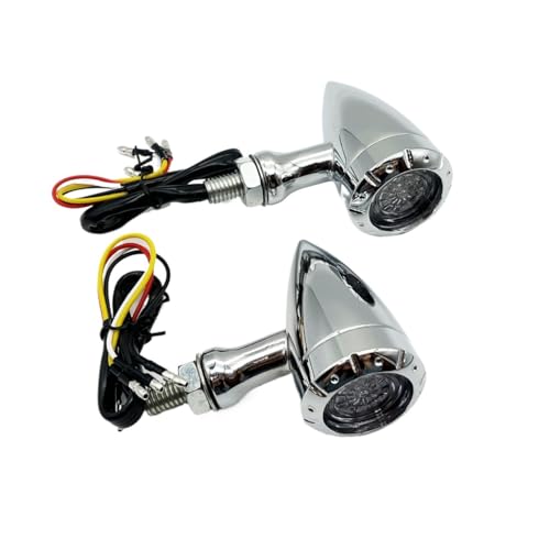 Clignotant LED moto noir chrome 10mm pour custom chopper cruiser