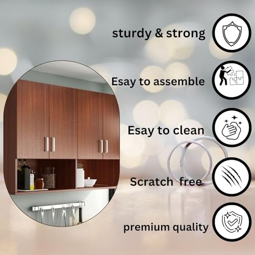 Image of Spyder Craft Matte Finish EA116 Wall Mounted Kitchen Cabinet Multi-Purpose Cabinet for Kitchen |Living Room & Bedroom|Bathroom Organizer Color: Walnut-Brown || Assembly -DIY (Do-It-Yourself)