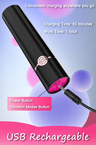 Bullet Vibrator, Iusmnur Mini Lipstick Clitorial Stimulation Toys, Rechargeable Waterproof G Spot Vibrator With 10 Vibration Modes Sex Toys For Women Couples #TOP2