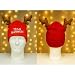 tshirtladen TEAM GLÜHWEIN Wintermütze S/M mit Rentiergeweih – rote Strickhaube bestickt – witzige Weihnachtskopfbedeckung für kleine Köpfe oder engen Sitz
