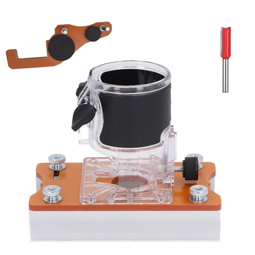 Wshxjzyay Router Base, Furniture Wood Trimmer Router Base, 2-in-1 woodworking trimmer slotting auxiliary positioning bracke, Suitable for Inside Diameter 65mm Trimming Machine