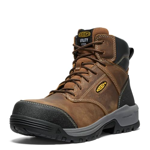 KEEN Utility Men's Evanston 6" Composite Toe ESD Leather Durable Construction Work Boots3