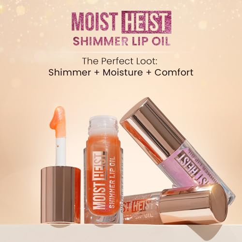 Image of Swiss Beauty Moist Heist Shimmer Lip Oil | Luminous Shine | Hydrating | Lightweight | Shade- 2. Pink Flicker, 4.8g
