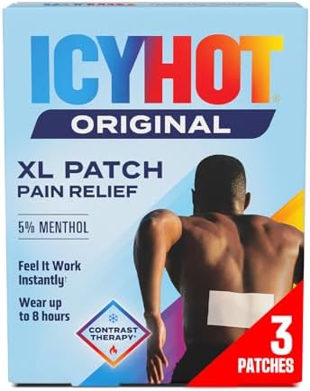 Icy Hot Original Pain Relief Patch, XL Size Comfortable Fabric Pa...
