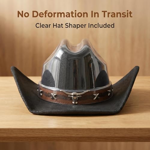 Sombrero Vaquero para Hombre y Mujer de Cuero Sintético miniatura 3