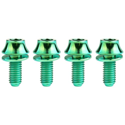 Image of Titanium M5x12mm with Washer Bicycle Water Bottle Cage Bolt 4 Pack
