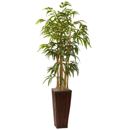 Nearly Natural 4ft. Bamboo with Decorative Planter