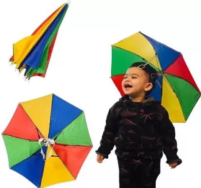 Hands Free Hat Umbrella To Protect From Sun & Rain Headwear Cap Umbrella for Outdoor Use for Kids Adults Pack of 1