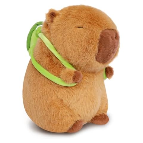 Poptrend Cute Capybara Plush Toy with Turtle Cover