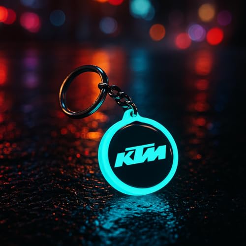 Image of Mi Glow Store Glow in Dark Keychain for Bike Men | Gift for Man | Bike Accessories | Charges in Light Glows in Dark | Key chain for Bike
