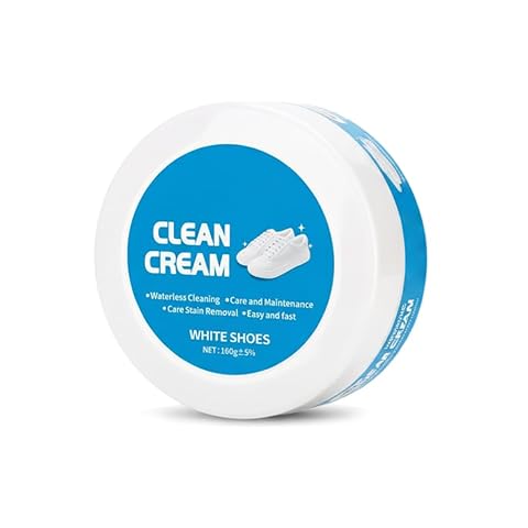 Multipurpose White Shoe Cleaner Cream - No Rinse Quick Brightening Easy Use for Leather Shoes Removes Dirt